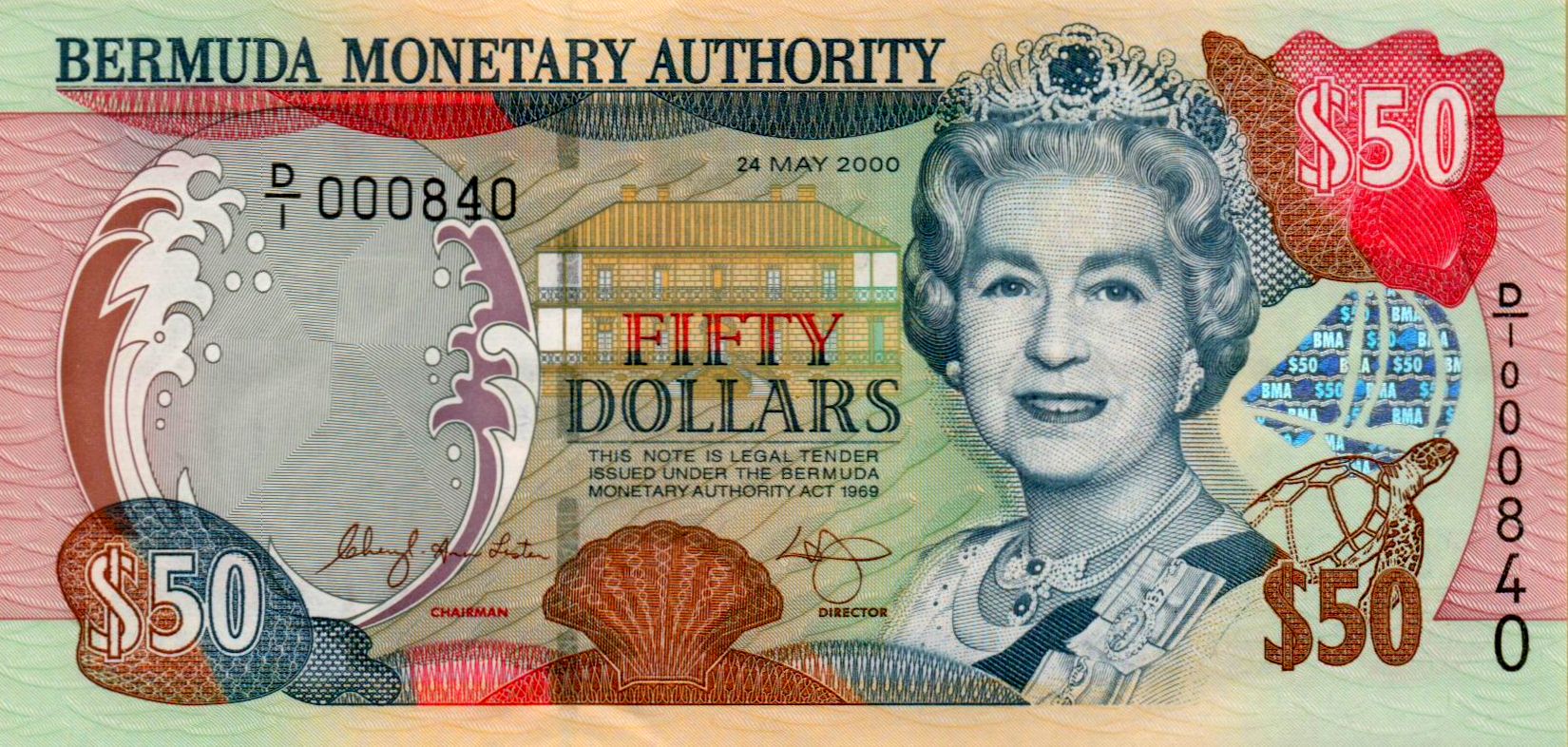 Bermuda 50 2000 UNC P-54/a